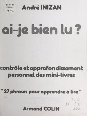cover image of Ai-je bien lu ?